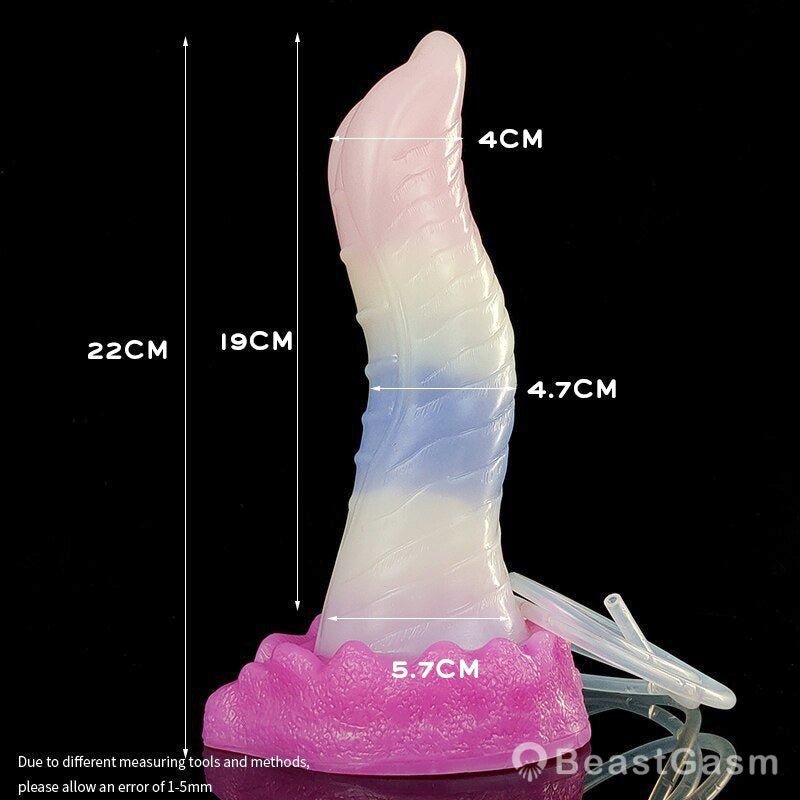 🐙 8.6 - Inch Kraken - Ejaculating Tentacle Dildo with Suction Cup & Curve - BeastGasm
