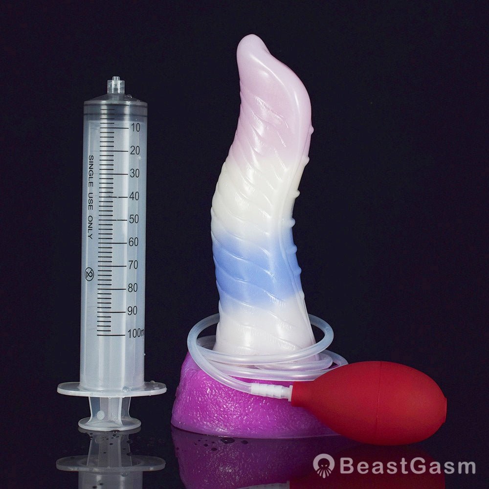 🐙 8.6 - Inch Kraken - Ejaculating Tentacle Dildo with Suction Cup & Curve - BeastGasm