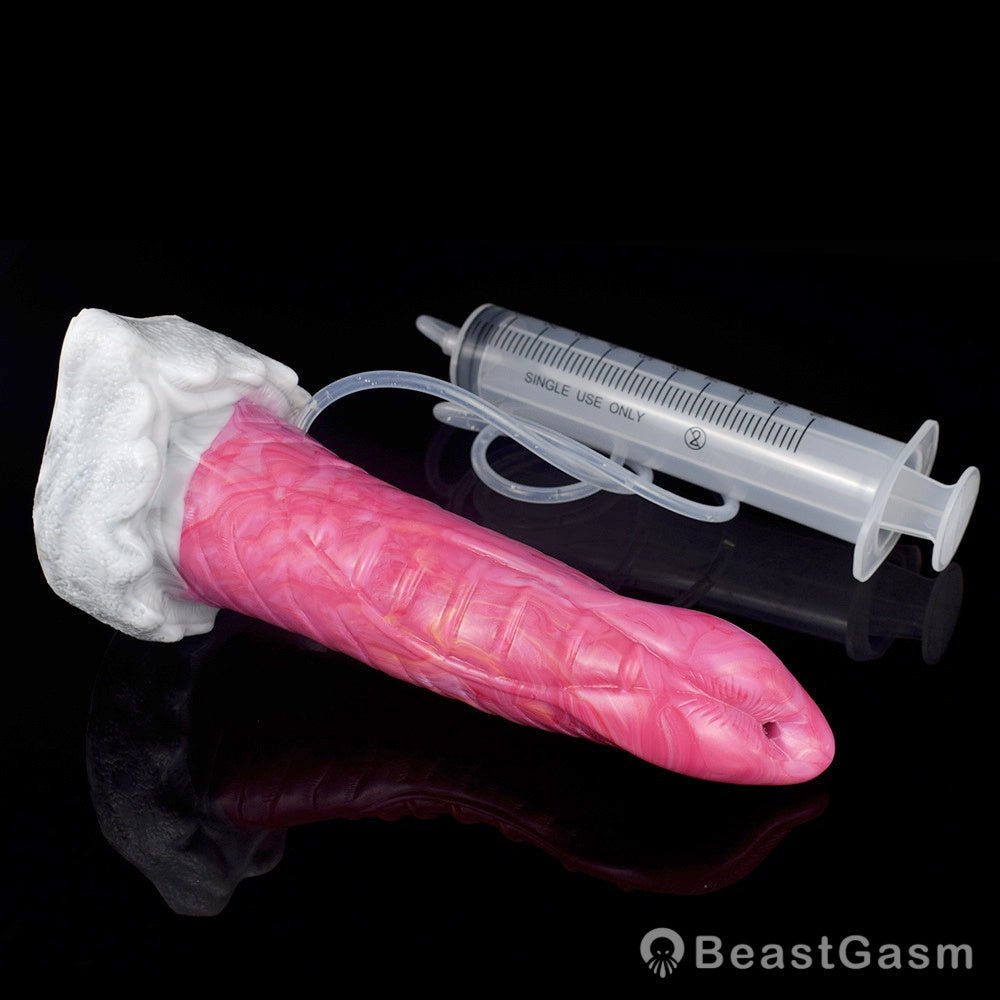 🐙 8.6 - Inch Kraken - Ejaculating Tentacle Dildo with Suction Cup & Curve - BeastGasm