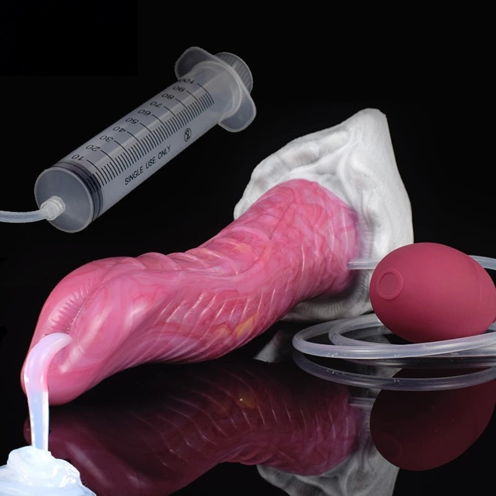 🐙 8.6 - Inch Kraken - Ejaculating Tentacle Dildo with Suction Cup & Curve - BeastGasm