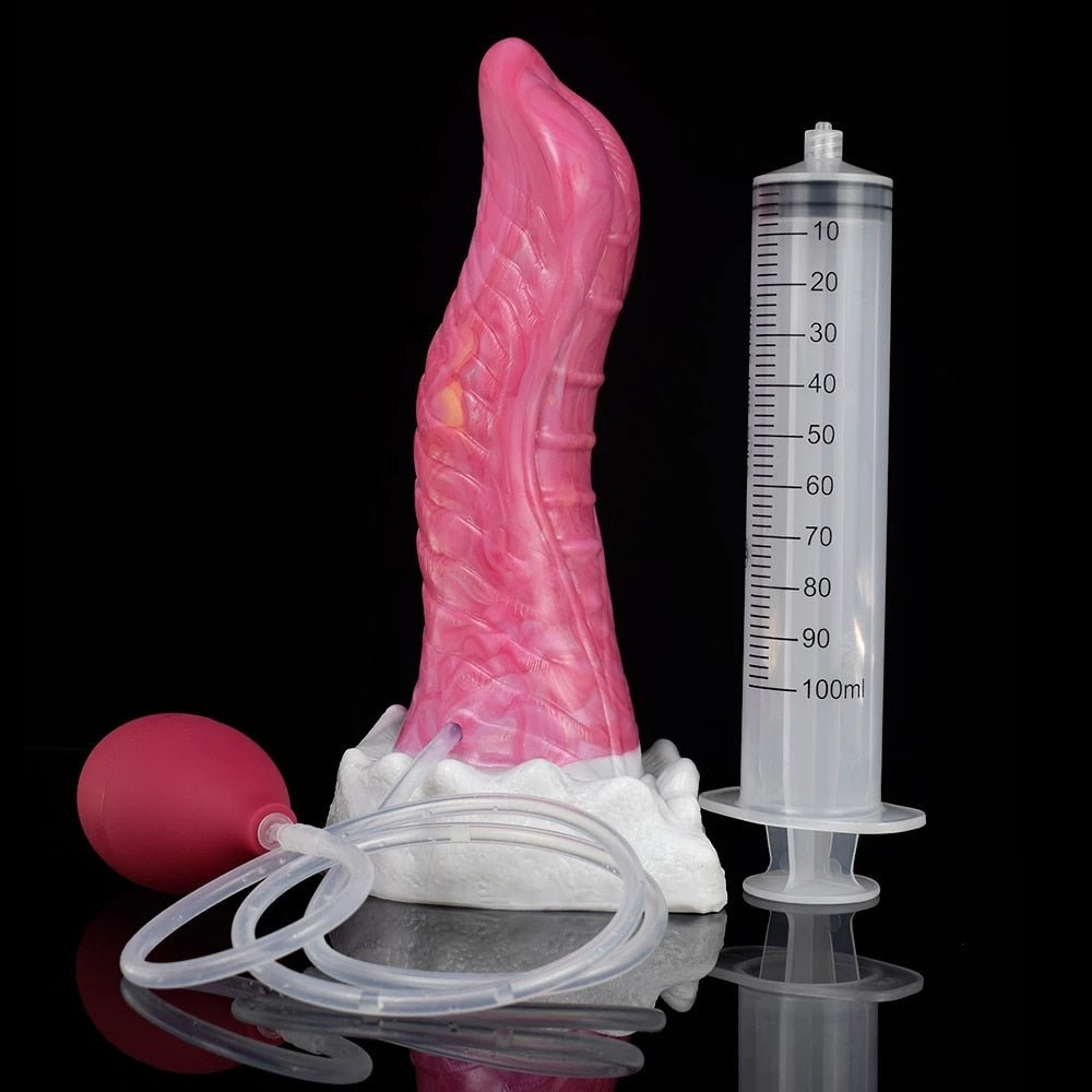 🐙 8.6 - Inch Kraken - Ejaculating Tentacle Dildo with Suction Cup & Curve - BeastGasm