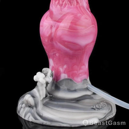8.6” Knotted Squirting Dog Dildo – Waterproof & Suction Base - BeastGasm