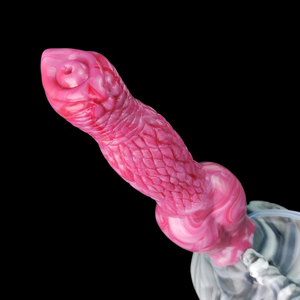 8.6” Knotted Squirting Dog Dildo – Waterproof & Suction Base - BeastGasm