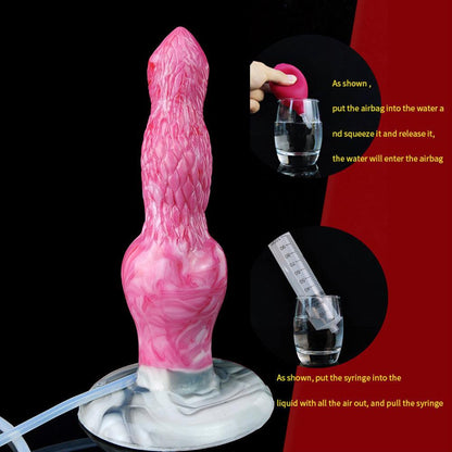 8.6” Knotted Squirting Dog Dildo – Waterproof & Suction Base - BeastGasm