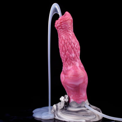 8.6” Knotted Squirting Dog Dildo – Waterproof & Suction Base - BeastGasm