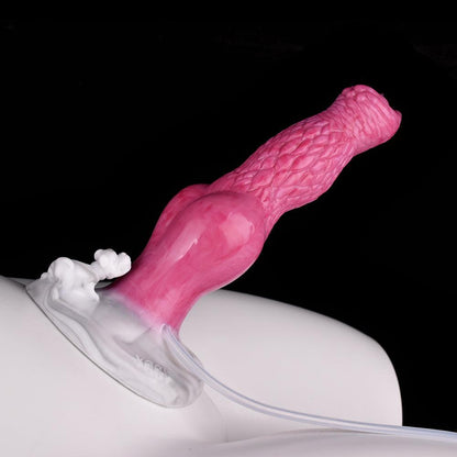 8.6” Knotted Squirting Dog Dildo – Waterproof & Suction Base - BeastGasm