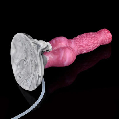 8.6” Knotted Squirting Dog Dildo – Waterproof & Suction Base - BeastGasm