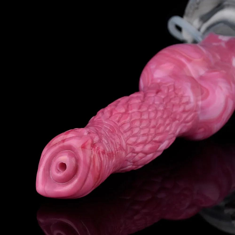 8.6” Knotted Squirting Dog Dildo – Waterproof & Suction Base - BeastGasm