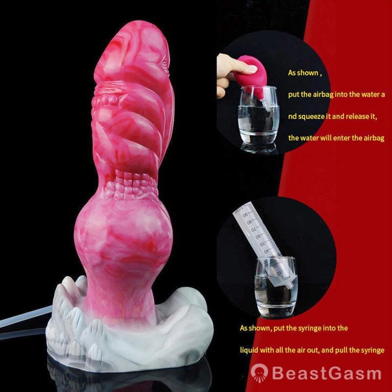 🐲8.9” Ejaculating Ogre Dildo – Lifelike Knot & Suction Cup - BeastGasm