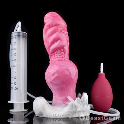 🐲8.9” Ejaculating Ogre Dildo – Lifelike Knot & Suction Cup - BeastGasm