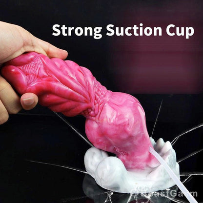 🐲8.9” Ejaculating Ogre Dildo – Lifelike Knot & Suction Cup - BeastGasm