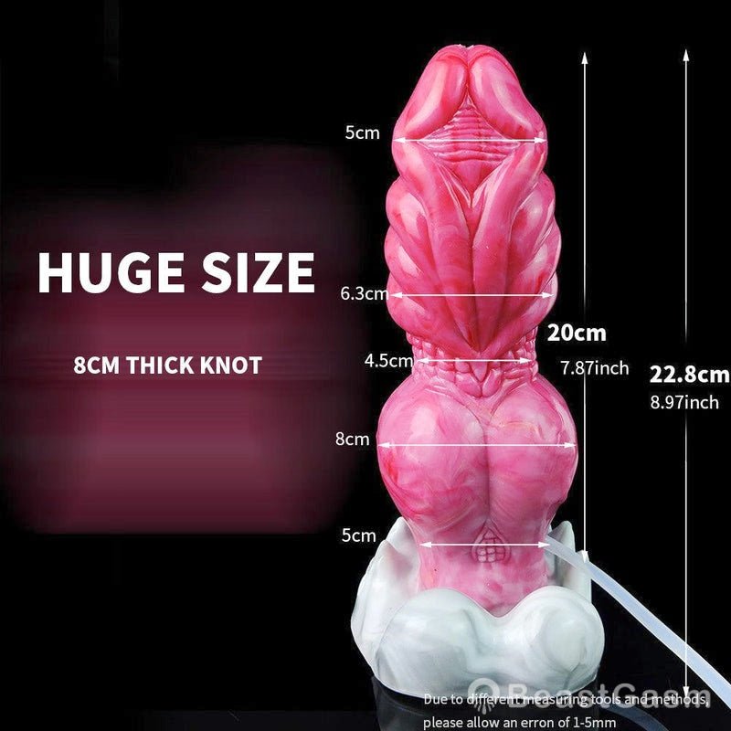 🐲8.9” Ejaculating Ogre Dildo – Lifelike Knot & Suction Cup - BeastGasm