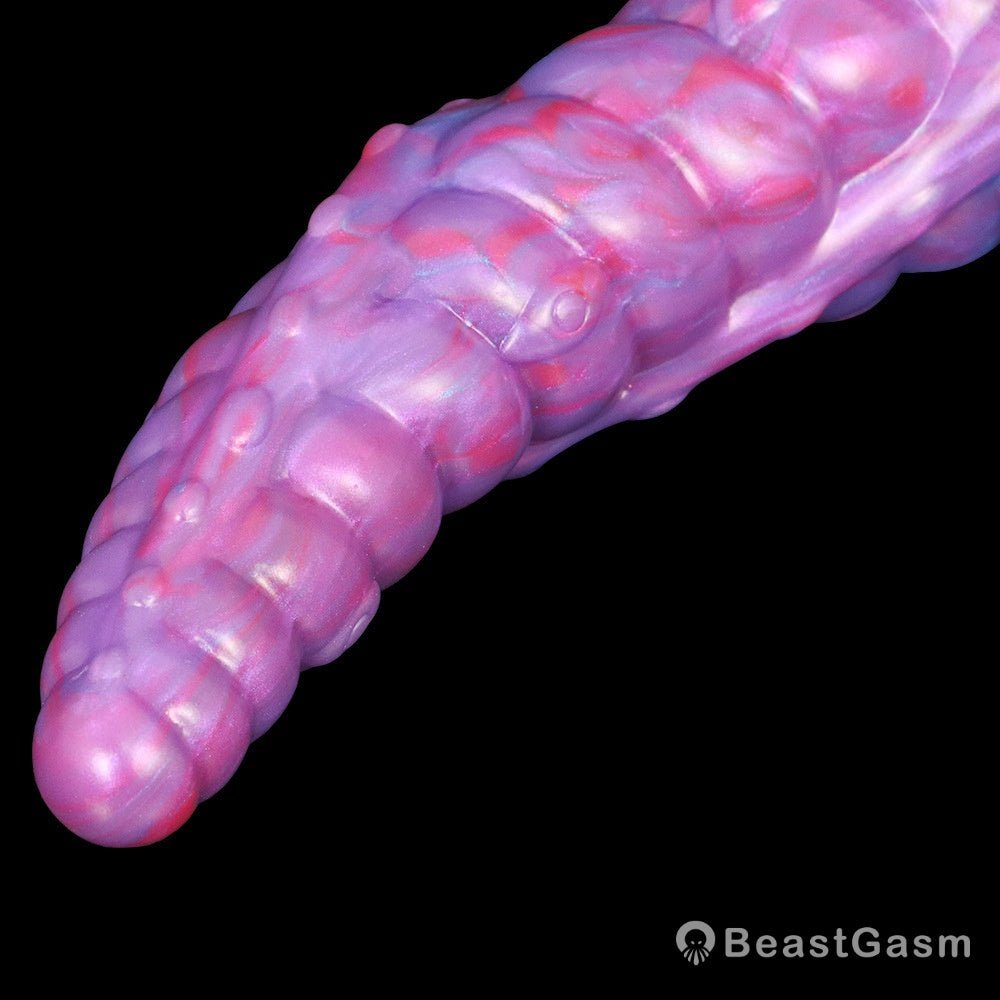 Alien Dragon Tentacle Dildo – Long, Textured, Suction Cup Base - BeastGasm