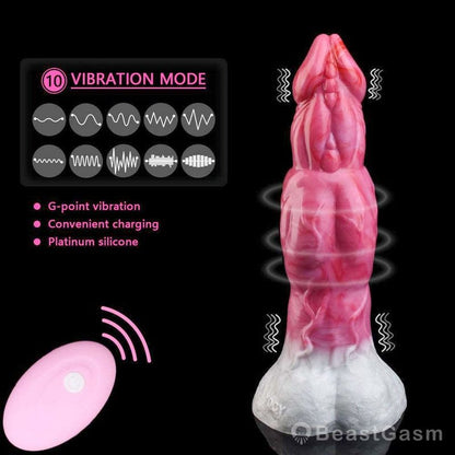 👹 9 - Inch Acastus Knot Vibrator – Realistic Monster Dildo with Vibrations - BeastGasm