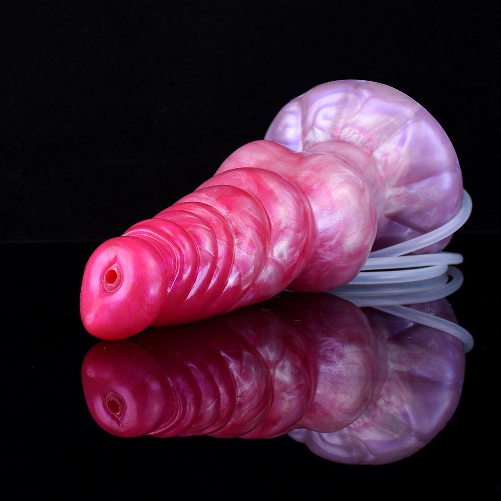 👺 9.05 - Inch Bialar - Ejaculating Alien Dildo - BeastGasm