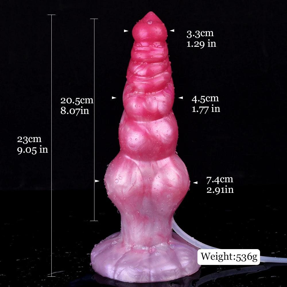 👺 9.05 - Inch Bialar - Ejaculating Alien Dildo - BeastGasm