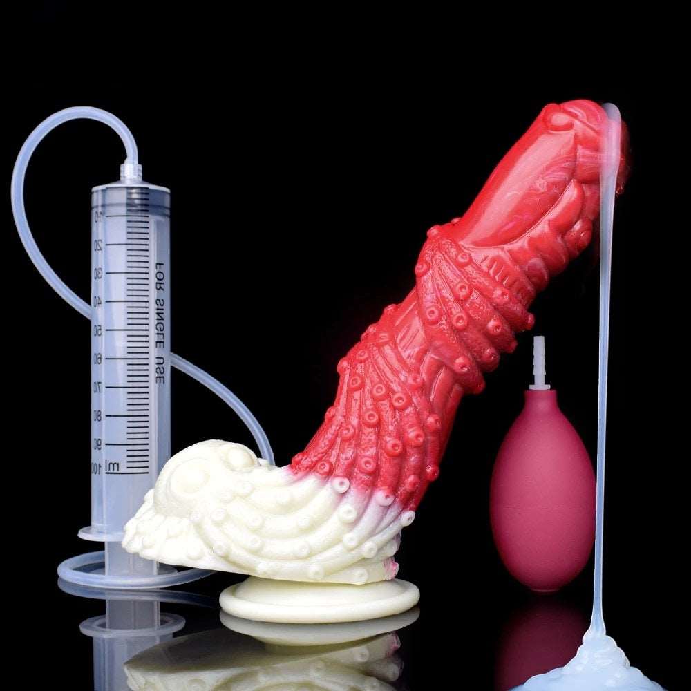 🐲 9.2 - Inch Minnos Dragon Dildo – Ejaculating & Ribbed - BeastGasm