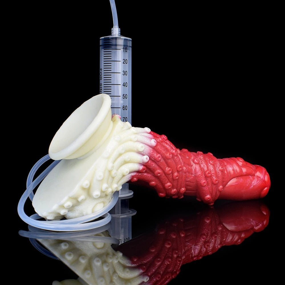 🐲 9.2 - Inch Minnos Dragon Dildo – Ejaculating & Ribbed - BeastGasm