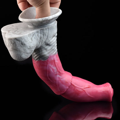 🐎 9.6” CHIRON Vibrating Horse Dildo – Pegasus Vibrator with Suction Cup - BeastGasm