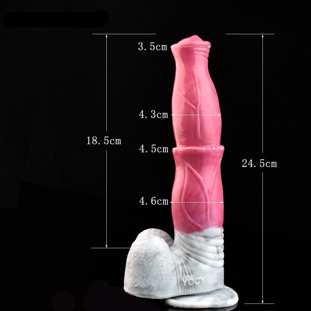 🐎 9.6” CHIRON Vibrating Horse Dildo – Pegasus Vibrator with Suction Cup - BeastGasm