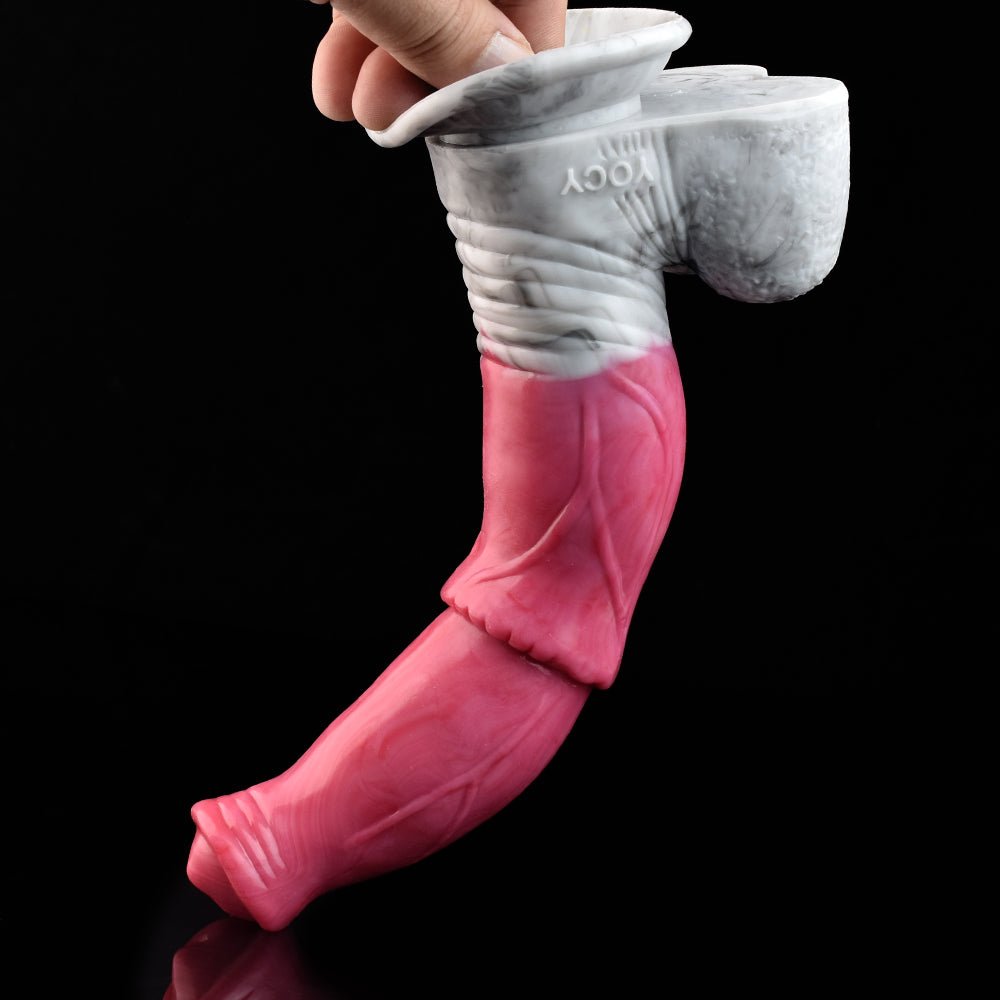 🐎 9.6” CHIRON Vibrating Horse Dildo – Pegasus Vibrator with Suction Cup - BeastGasm