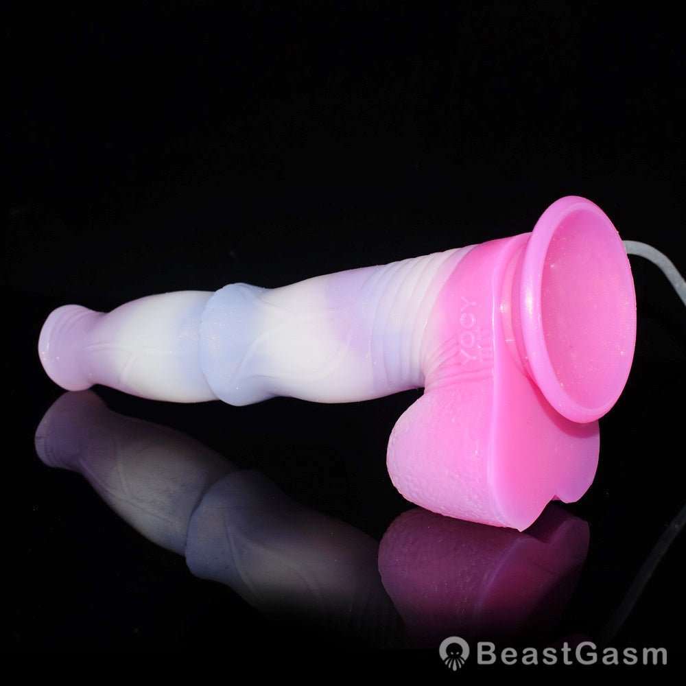 🐎9.6 - Inch Squirting Horse Dildo – Realistic Fantasy Toy with Cum Tube - BeastGasm