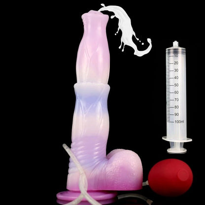 🐎9.6 - Inch Squirting Horse Dildo – Realistic Fantasy Toy with Cum Tube - BeastGasm