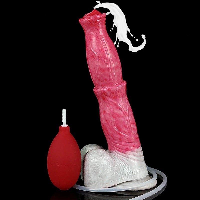 🐎9.6 - Inch Squirting Horse Dildo – Realistic Fantasy Toy with Cum Tube - BeastGasm
