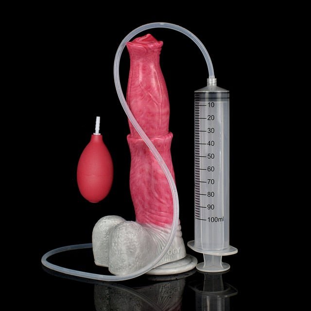 🐎9.6 - Inch Squirting Horse Dildo – Realistic Fantasy Toy with Cum Tube - BeastGasm