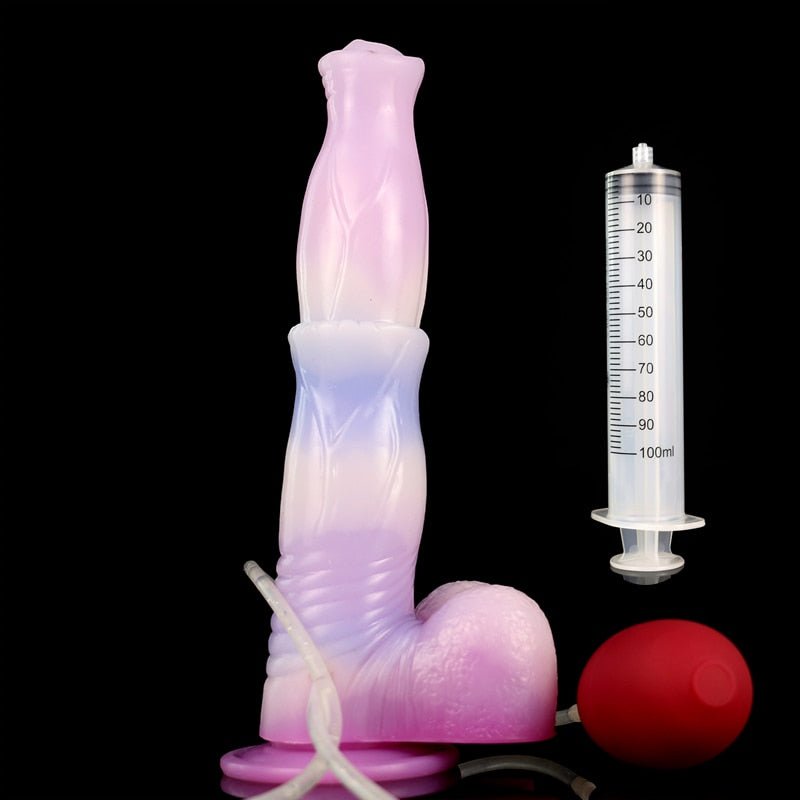 🐎9.6 - Inch Squirting Horse Dildo – Realistic Fantasy Toy with Cum Tube - BeastGasm
