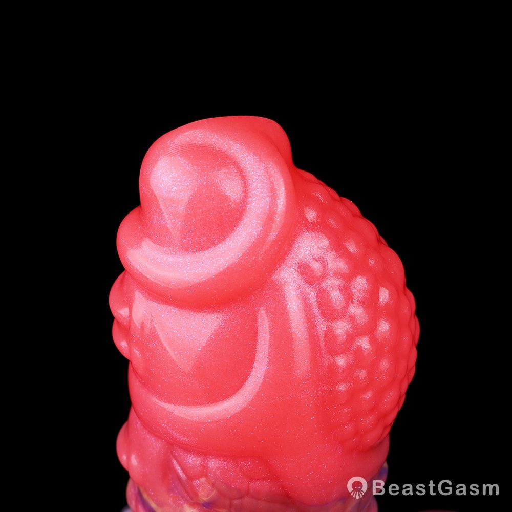 Blood-Red Dildo Butt Plug – Fantasy Anal Toy With Dragon Texture