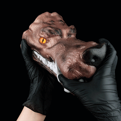 🐺 Jackal Dune: Feral Fantasy Wolf Head Stroker