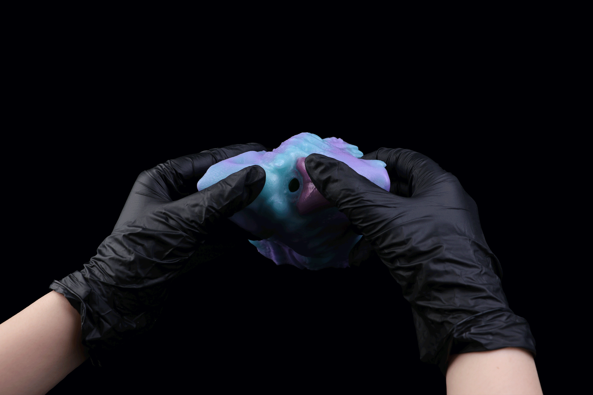 🐲 Fantasy Dragon Mouth Stroker Teal Purple Pocket Pussy - BeastGasm