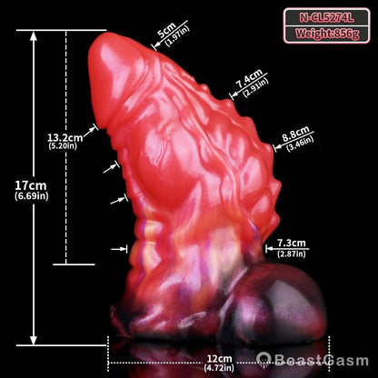 Tentacle Dildo Butt Plug – Blood-Red Alien Fantasy Anal Toy - BeastGasm