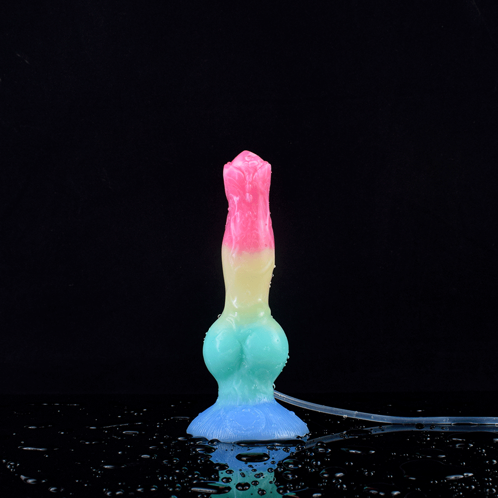 🐕 8-Inch Erebus - Squirting Canine Dildo, Ejaculating Dog Knot