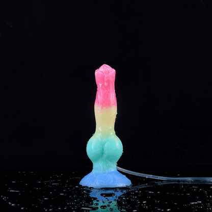 🐕 8-Inch Erebus - Squirting Canine Dildo, Ejaculating Dog Knot