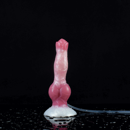 🐕 8-Inch Erebus - Squirting Canine Dildo, Ejaculating Dog Knot