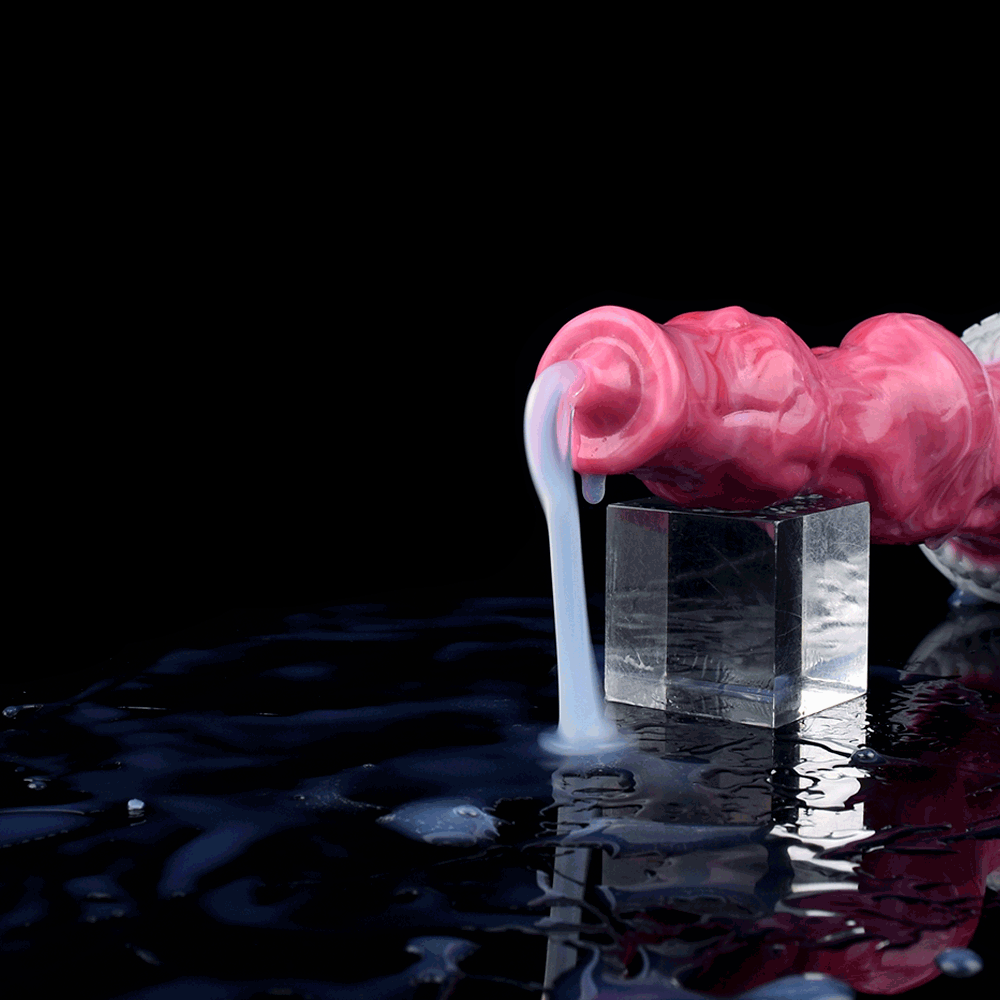 قضيب صناعي فانتازي على شكل عقدة ذئب بطول 8.19 بوصة مع قذف