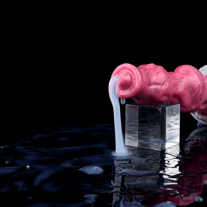 قضيب صناعي فانتازي على شكل عقدة ذئب بطول 8.19 بوصة مع قذف