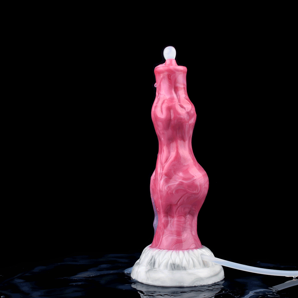 قضيب صناعي فانتازي على شكل عقدة ذئب بطول 8.19 بوصة مع قذف