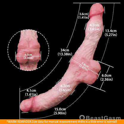 🌟 Twin Unicorn Symmetric Double-Ended Dildo