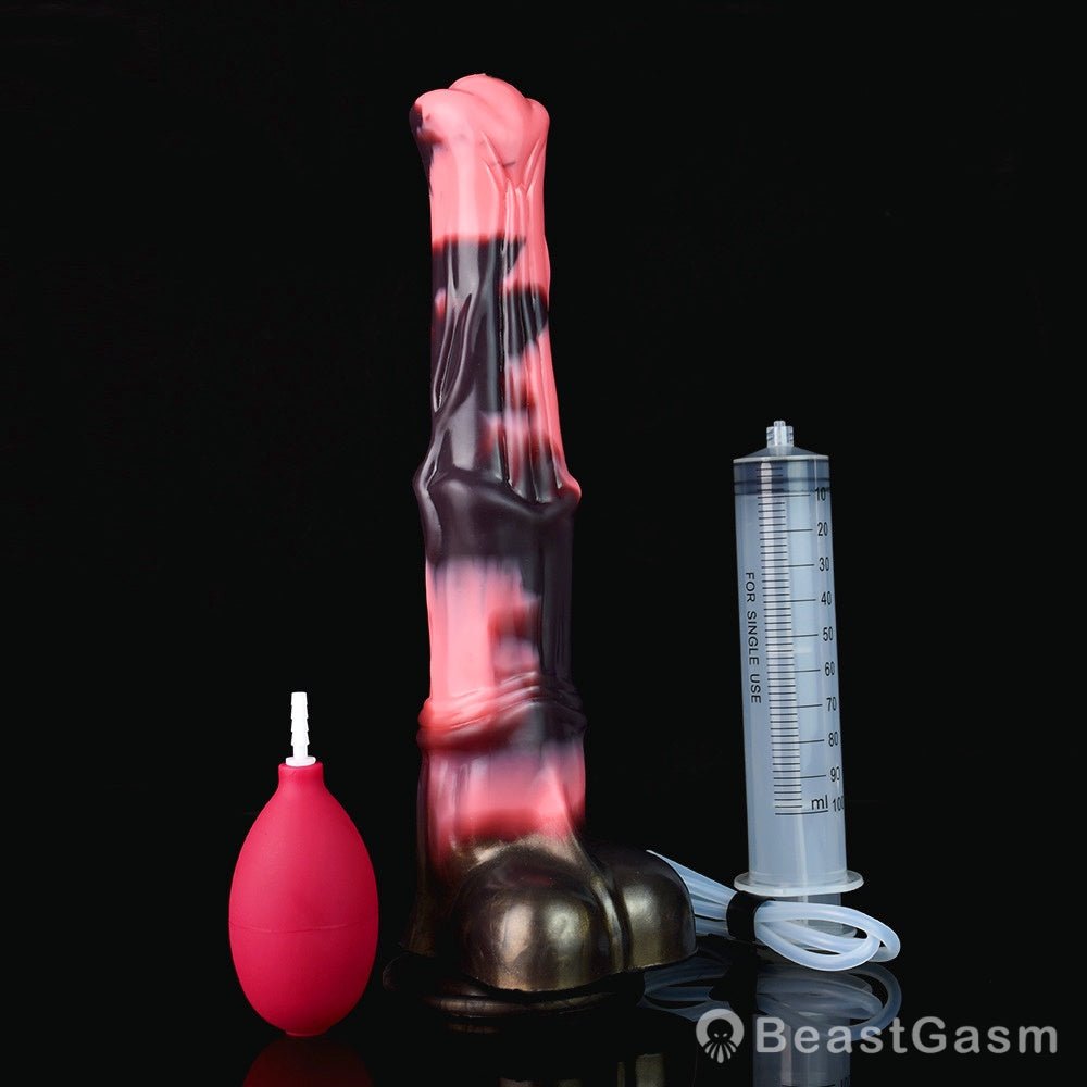 🐎 Abaddon 12.2-Inch Ejaculating Stallion Dildo – Realistic Horse Dildo with Syringe - BeastGasm