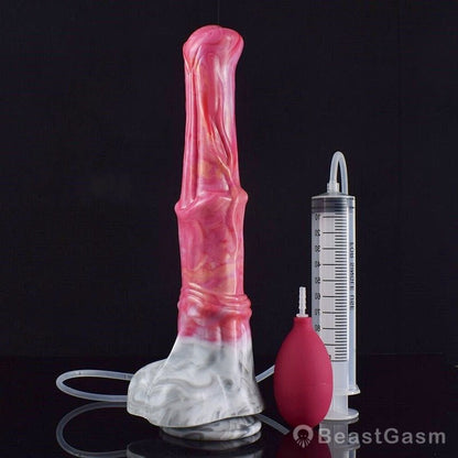 🐎 Abaddon 12.2 - Inch Ejaculating Stallion Dildo – Realistic Horse Dildo with Syringe - BeastGasm