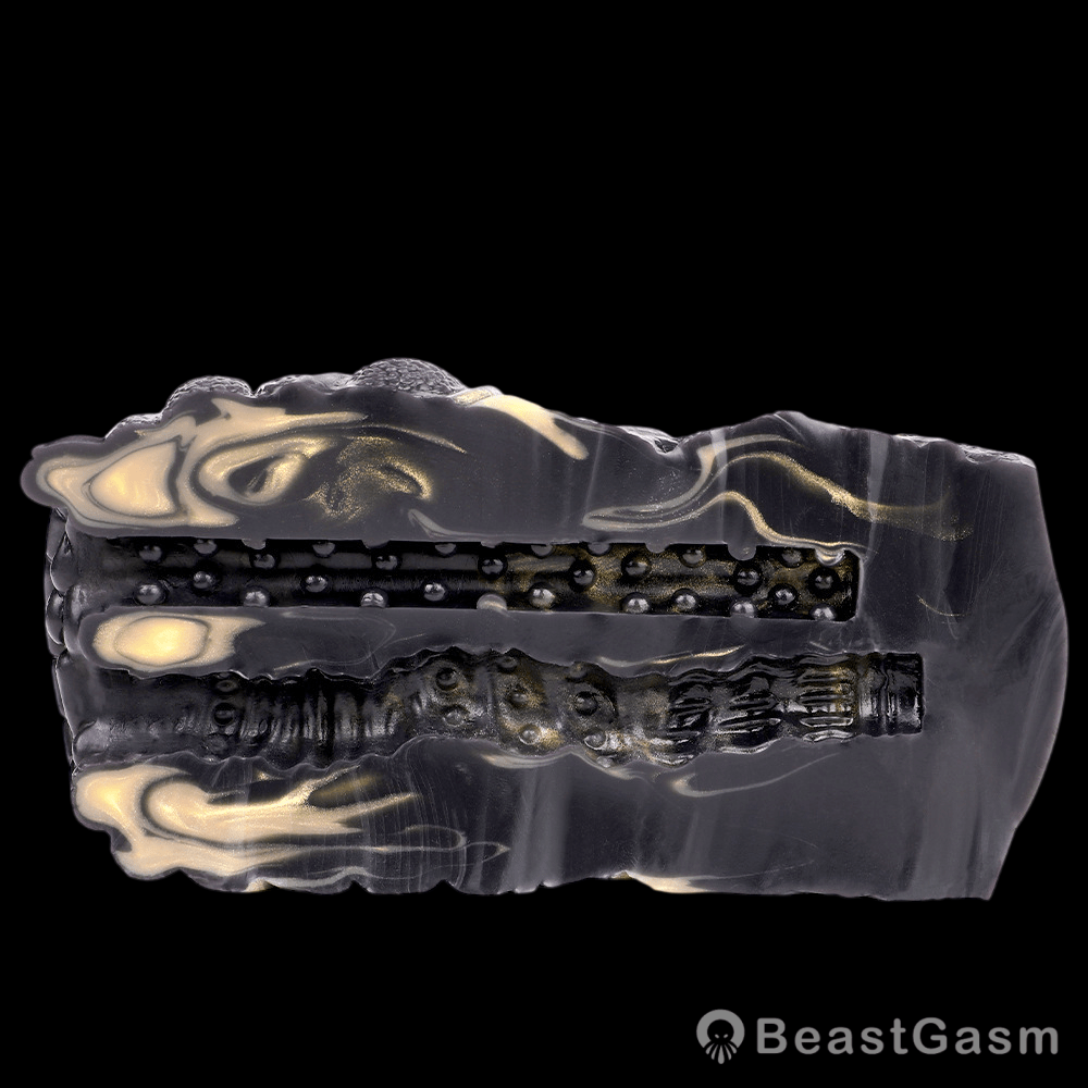 Abyssal Serpent Vibrating Animal Masturbator – Dual Hole Stroker - BeastGasm