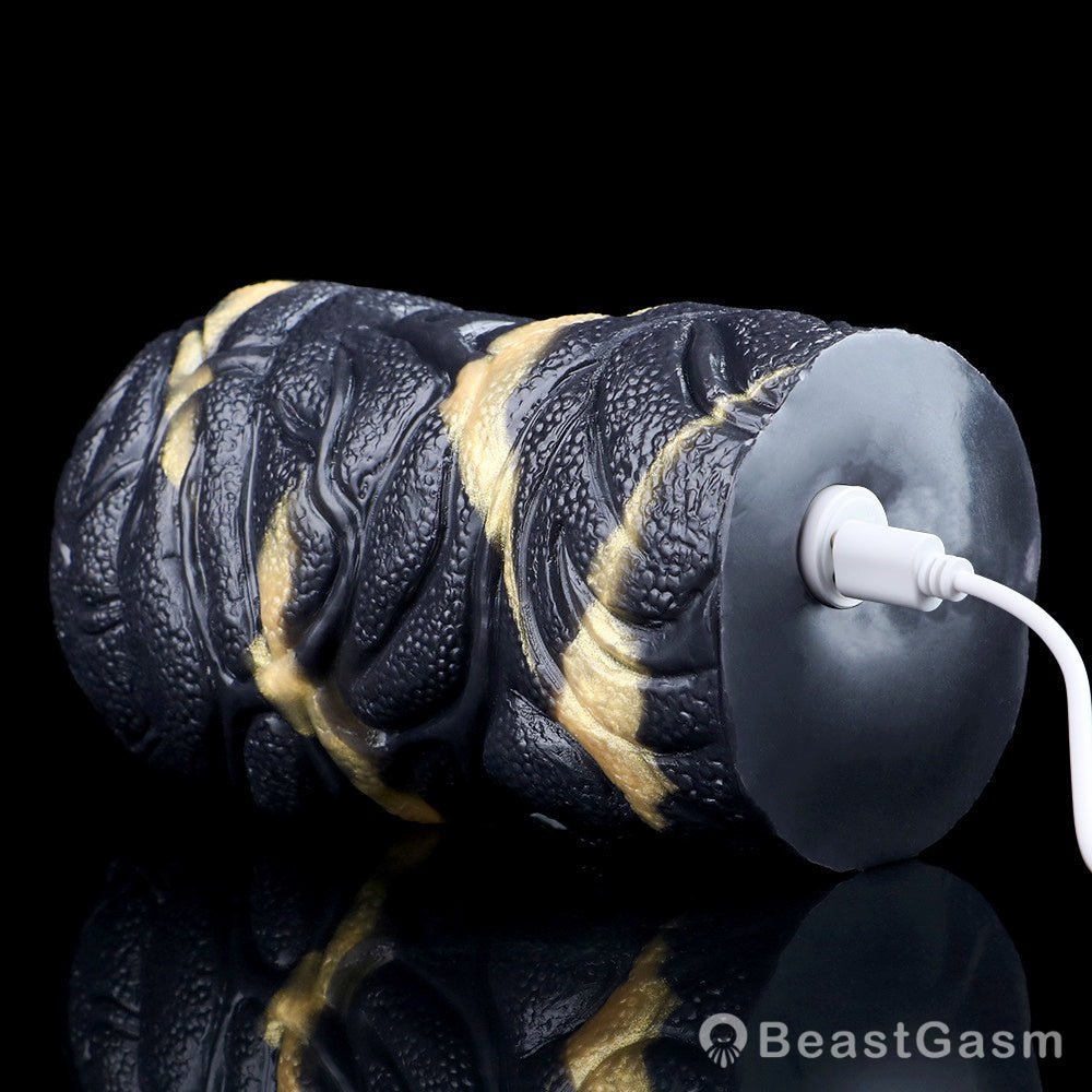 Abyssal Serpent Vibrating Animal Masturbator – Dual Hole Stroker - BeastGasm
