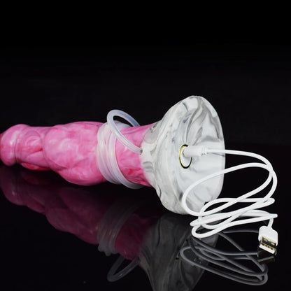 👹 Acastus 9 - Inch Luminous Ejaculating Monster Vibrator – Vibrating Fantasy with Remote Control - BeastGasm