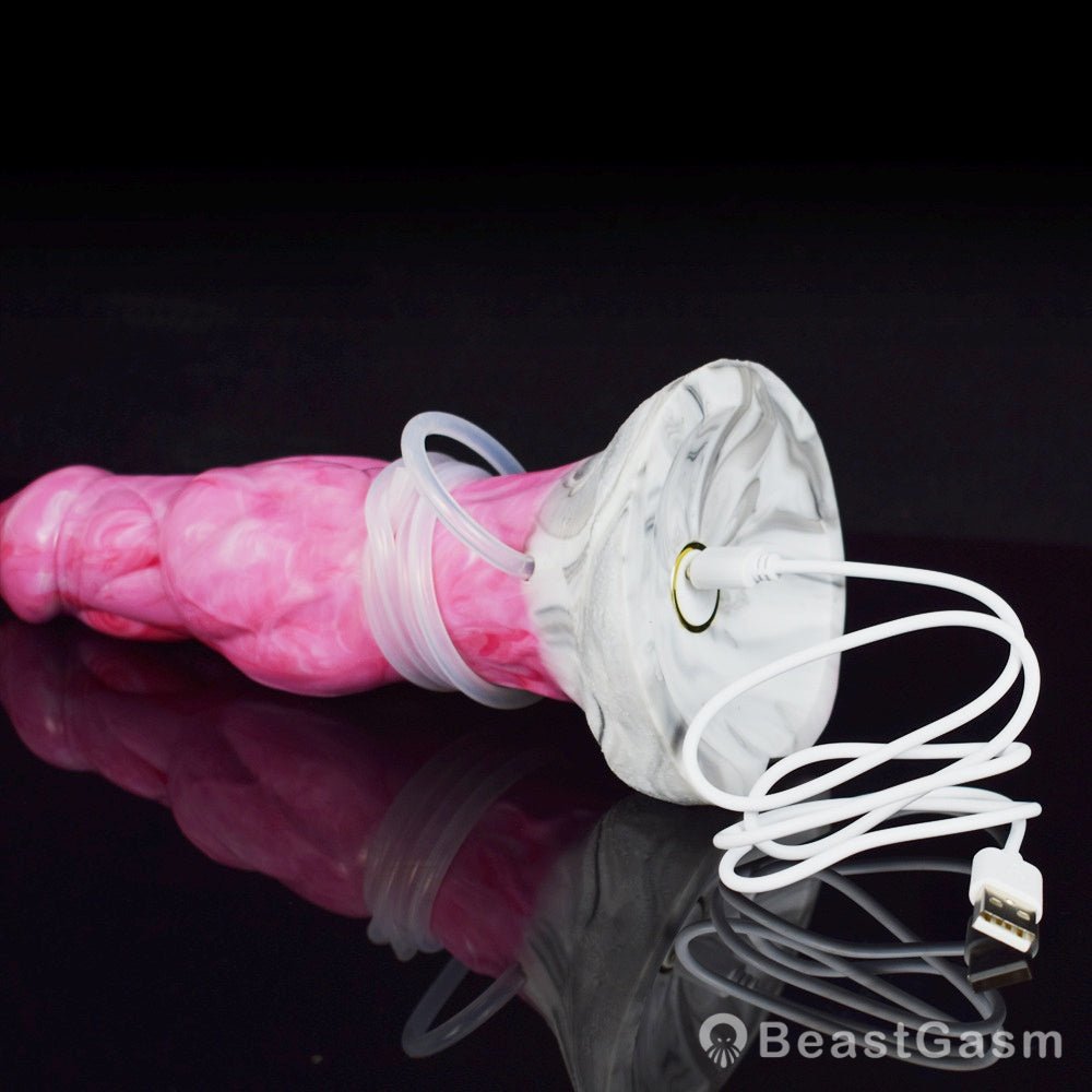 👹 Acastus 9 - Inch Luminous Ejaculating Monster Vibrator – Vibrating Fantasy with Remote Control - BeastGasm