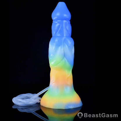 👹 Acastus 9 - Inch Luminous Ejaculating Monster Vibrator – Vibrating Fantasy with Remote Control - BeastGasm