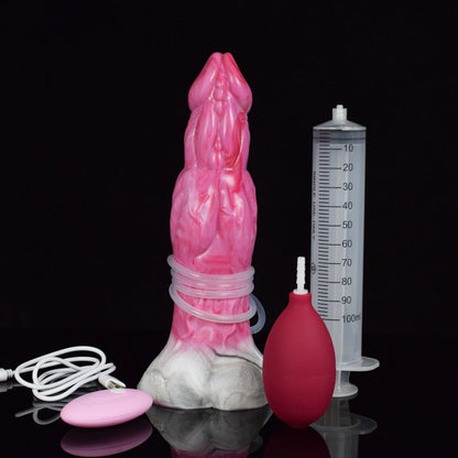 👹 Acastus 9 - Inch Luminous Ejaculating Monster Vibrator – Vibrating Fantasy with Remote Control - BeastGasm