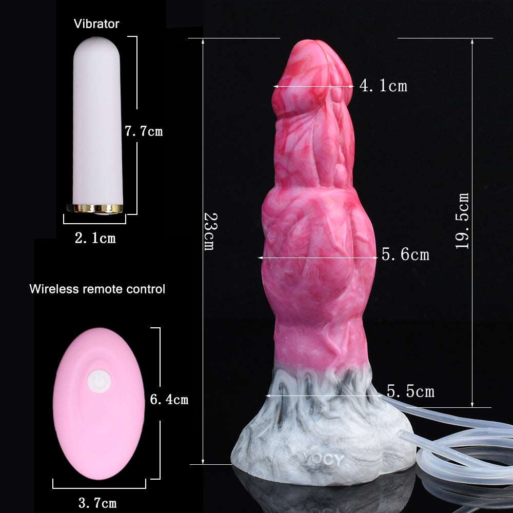 👹 Acastus 9 - Inch Luminous Ejaculating Monster Vibrator – Vibrating Fantasy with Remote Control - BeastGasm
